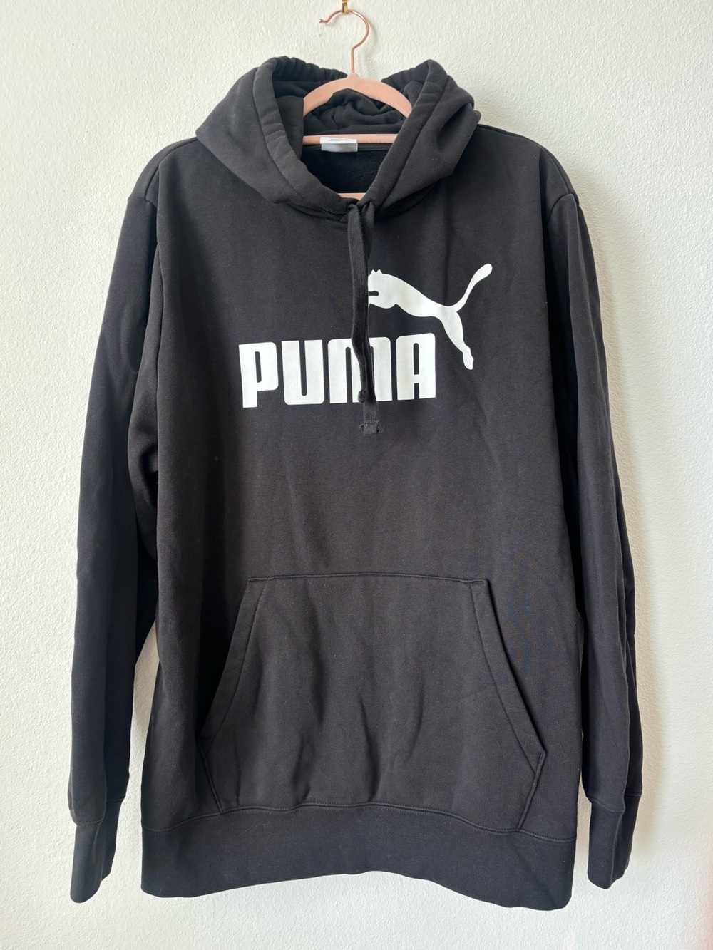 Puma Black Hoodie with White Logo